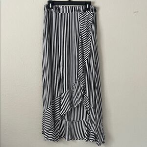 Vintage AKS By Amy K Su Striped Ruffle Skirt in Size XL